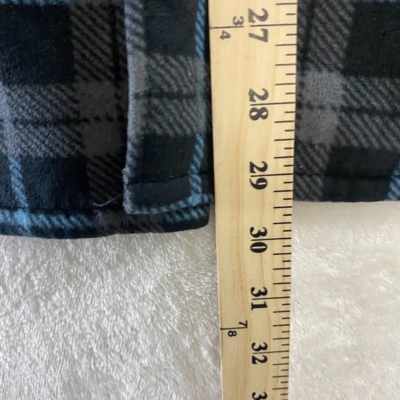Freedom Foundry Button Up Sherpa Lined Flannel Black Blue Lumber Jack Plaid L - Picture 8 of 9